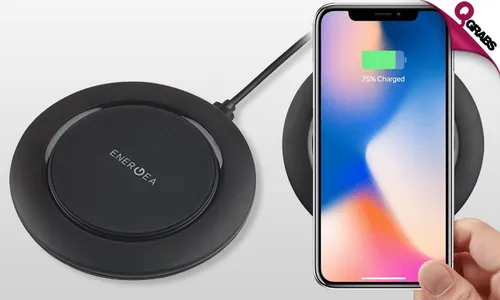 Energea Combo - WiDisc Fast Wireless Charging Pad + ComPac AluMini 10000mAh Powerbank!